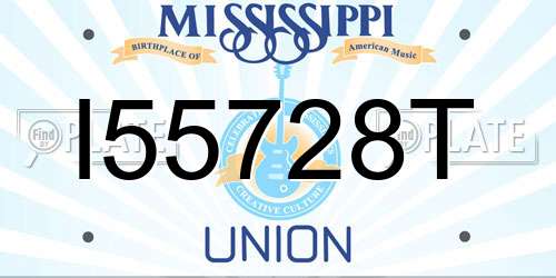 I55728T Mississippi License Plate