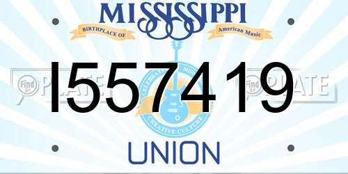 I557419 Mississippi License Plate