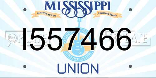 I557466 Mississippi License Plate