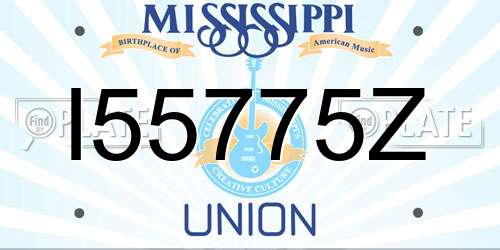 I55775Z Mississippi License Plate