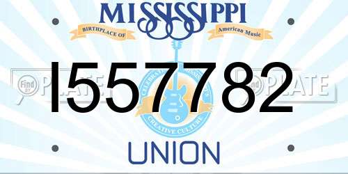 I557782 Mississippi License Plate