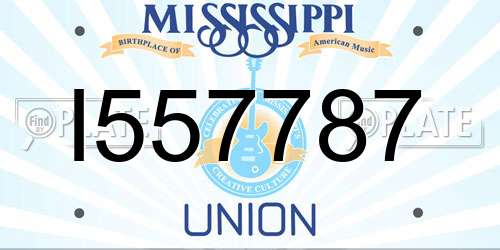 I557787 Mississippi License Plate