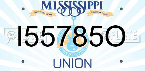 I55785O Mississippi License Plate