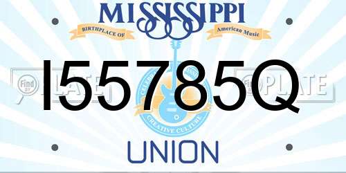 I55785Q Mississippi License Plate