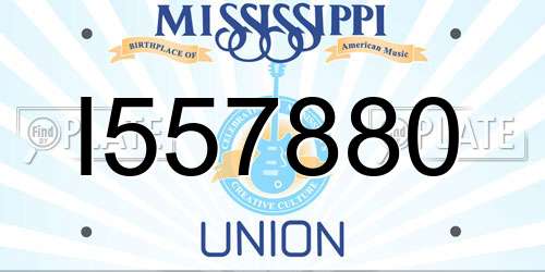 I557880 Mississippi License Plate