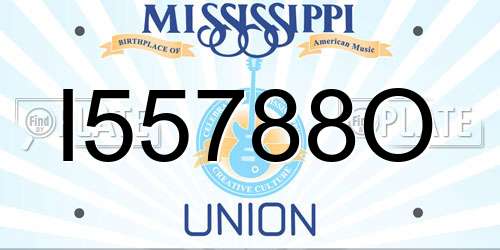 I55788O Mississippi License Plate