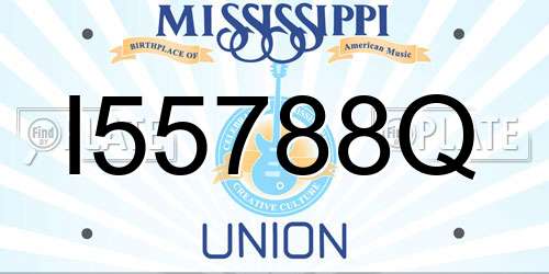 I55788Q Mississippi License Plate