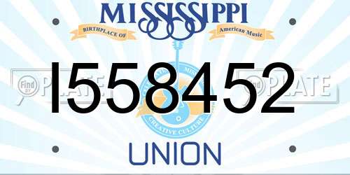 I558452 Mississippi License Plate