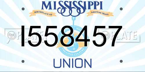 I558457 Mississippi License Plate