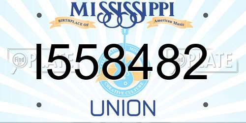 I558482 Mississippi License Plate