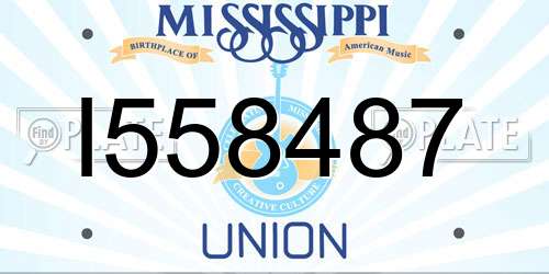 I558487 Mississippi License Plate