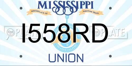 I558RD Mississippi License Plate