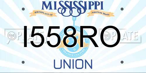 I558RO Mississippi License Plate