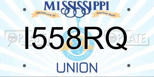 I558RQ Mississippi License Plate