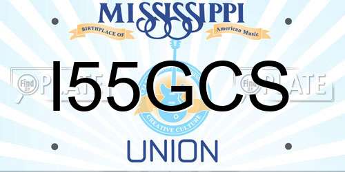 I55GCS Mississippi License Plate