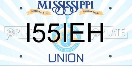 I55IEH Mississippi License Plate