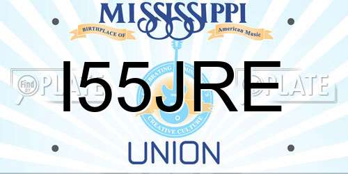 I55JRE Mississippi License Plate