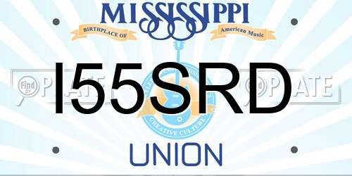 I55SRD Mississippi License Plate