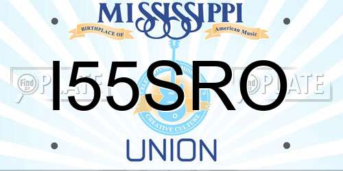 I55SRO Mississippi License Plate