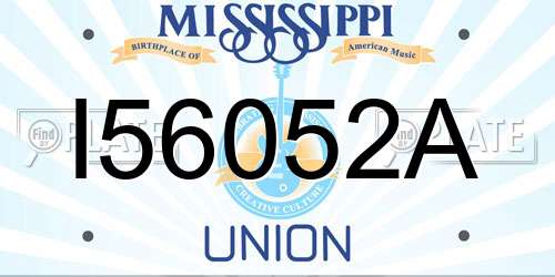 I56052A Mississippi License Plate