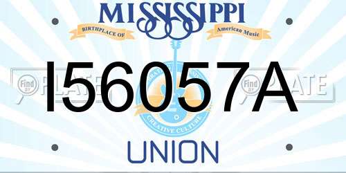 I56057A Mississippi License Plate