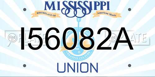 I56082A Mississippi License Plate