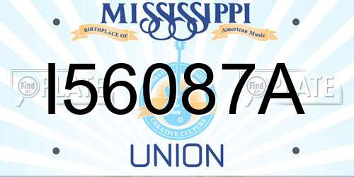 I56087A Mississippi License Plate