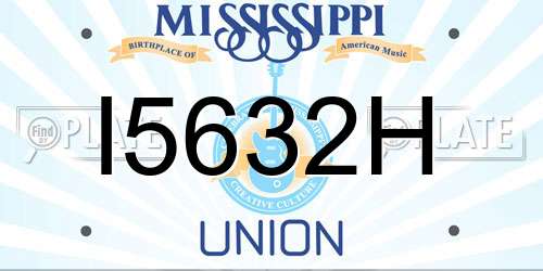 I5632H Mississippi License Plate