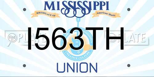 I563TH Mississippi License Plate