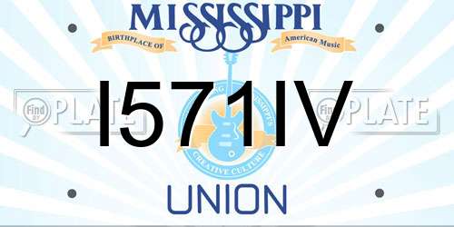 I571IV Mississippi License Plate