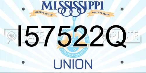 I57522Q Mississippi License Plate