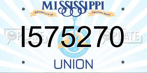I575270 Mississippi License Plate