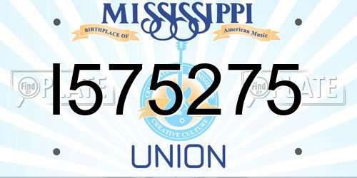 I575275 Mississippi License Plate