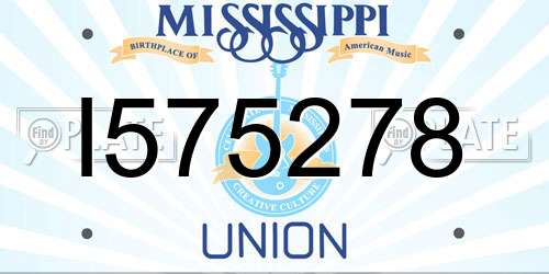 I575278 Mississippi License Plate