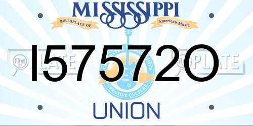 I57572O Mississippi License Plate