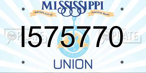 I575770 Mississippi License Plate