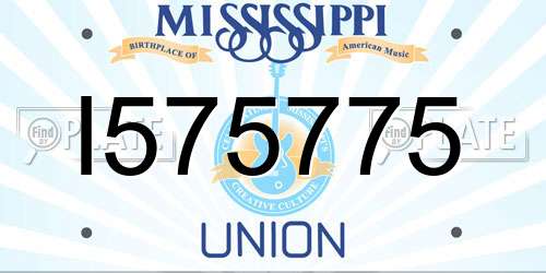 I575775 Mississippi License Plate