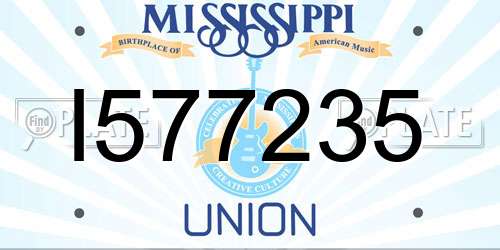 I577235 Mississippi License Plate