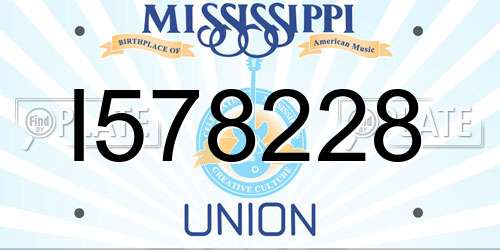 I578228 Mississippi License Plate