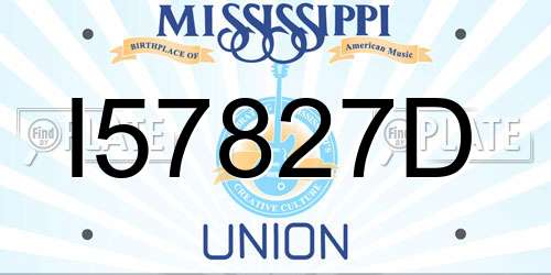 I57827D Mississippi License Plate