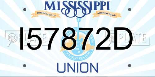 I57872D Mississippi License Plate