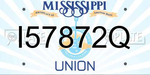 I57872Q Mississippi License Plate