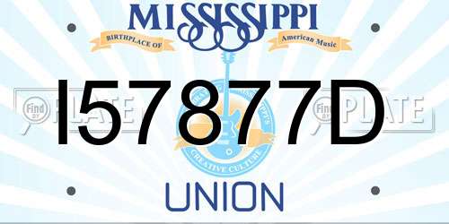 I57877D Mississippi License Plate