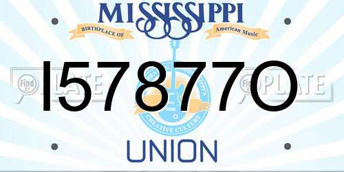 I57877O Mississippi License Plate