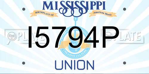 I5794P Mississippi License Plate