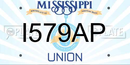 I579AP Mississippi License Plate
