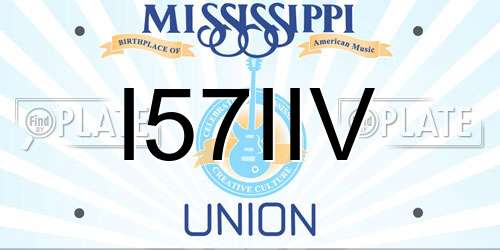 I57IIV Mississippi License Plate