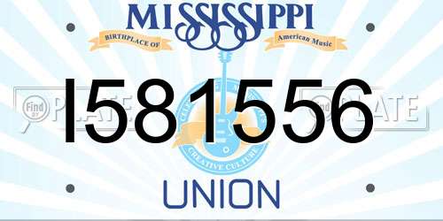 I581556 Mississippi License Plate