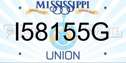 I58155G Mississippi License Plate