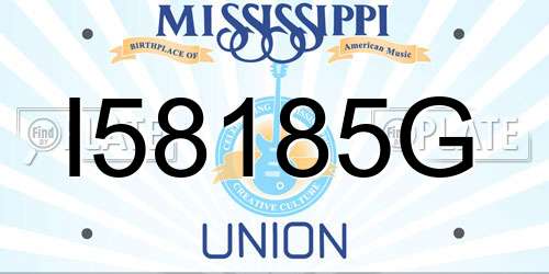 I58185G Mississippi License Plate